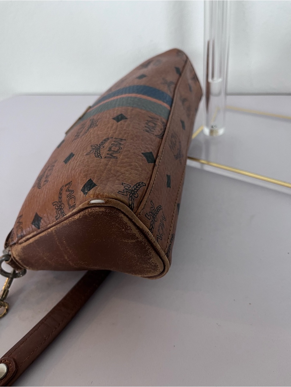 MCM CHAIN WITH LEATHER SHOULDER BAG. - Picture 8 of 15